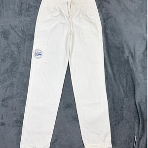 Embarcadero Collection Mens 36 Tall‎ White Cotton Pants With Logo New NOS